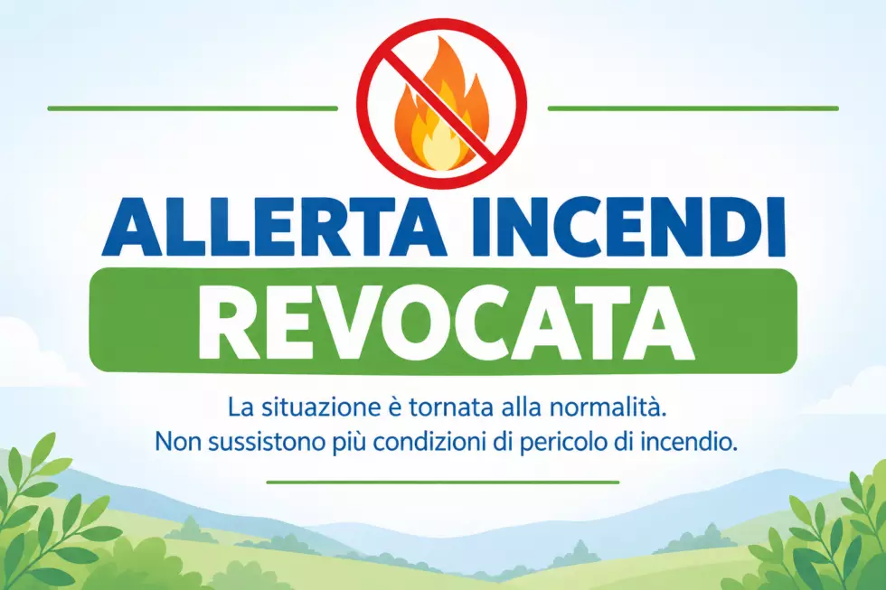 Revoca stato di massima pericolosità incendi boschivi